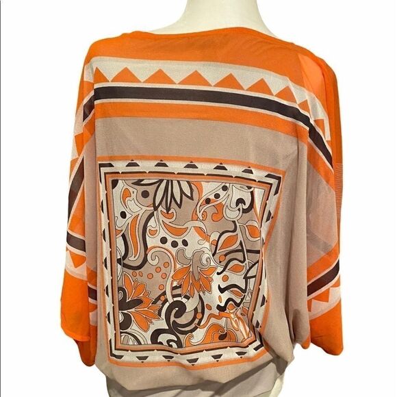 Alfani Boho Shirt Size Medium Bat Wing - Picture 6 of 7